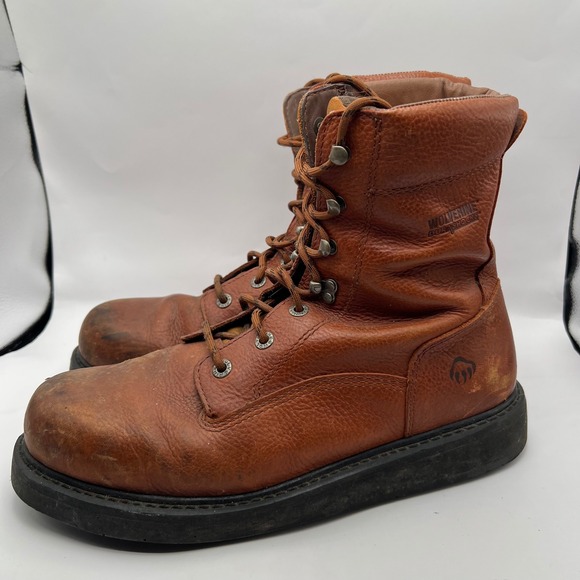 Wolverine Other - Wolverine DuraShocks Wedge Mens Brown Leather Work Boots W02639 Size 12M utility